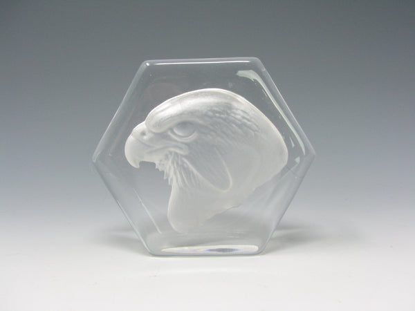 Vintage Kosta Boda Sweden Eagle Paperweight by Paul Hoff