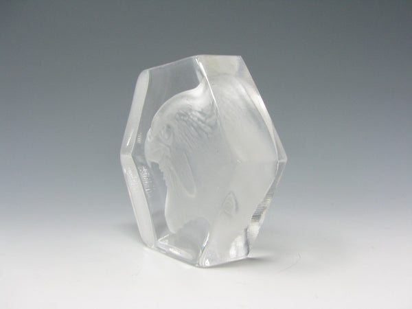 Vintage Kosta Boda Sweden Eagle Paperweight by Paul Hoff