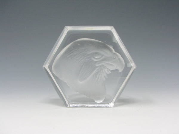 Vintage Kosta Boda Sweden Eagle Paperweight by Paul Hoff