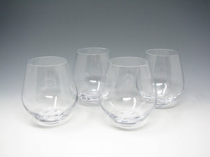 edgebrookhouse Vintage Lenox Blown Glass Stemless Wine Glasses - 4 Pieces