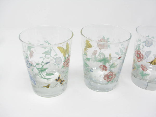 edgebrookhouse - Vintage Lenox Butterfly Meadow Glass Old Fashioned Glasses Made by Libbey - 6 Pieces - 2 Sets Available