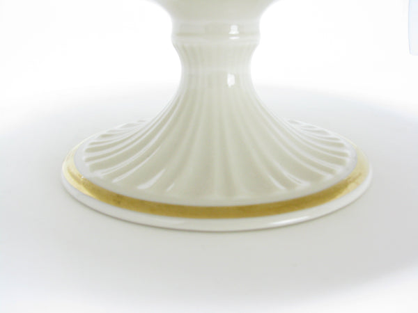 Vintage Lenox Holiday Pedestal Cake Stand with Holly and Gold Trim