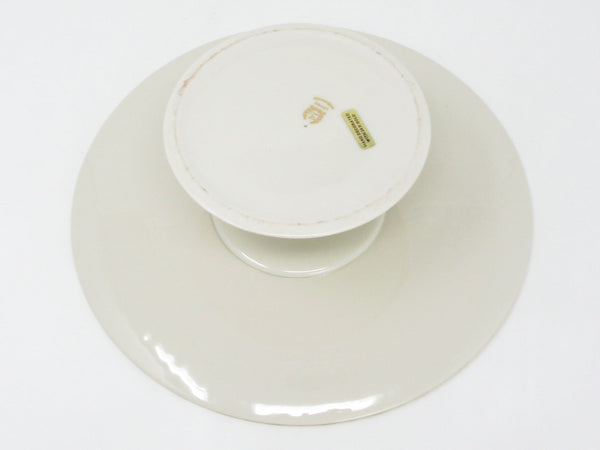 Vintage Lenox Holiday Pedestal Cake Stand with Holly and Gold Trim