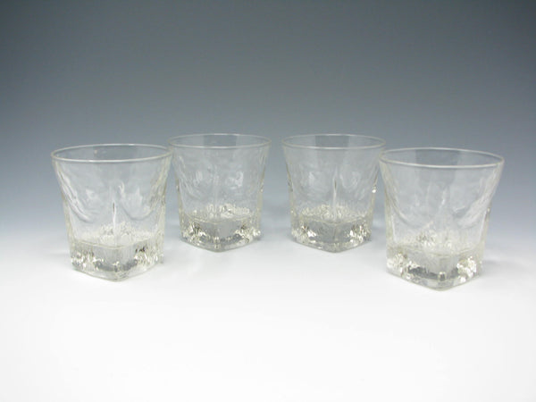 edgebrookhouse Vintage Libbey St. Regis Ice Textured Old Fashioned Glasses - 4 Pieces