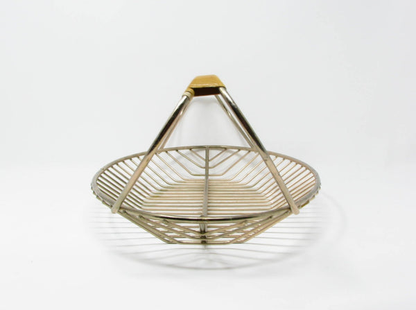 edgebrookhouse - Vintage Long Metal Wire Fruit or Bread Basket with Woven Handle