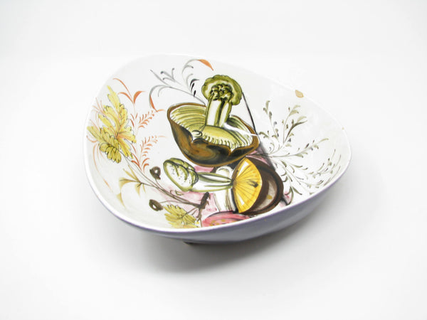 edgebrookhouse - Vintage Mancioli Italian Ceramic Serving Bowl Set with Hand-Painted Vegetable Designs - 7 Pieces