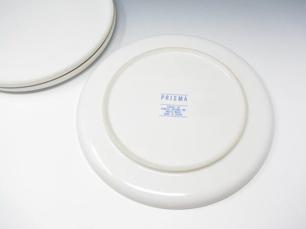 Vintage Massimo Vignelli Designed Prisma Radius Arctic White Dinner Plates - 3 Pieces
