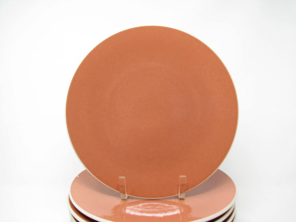 edgebrookhouse Vintage Massimo Vignelli for Sasaki Colorstone Terracotta Dinner Plates Made in Japan - 8 Pieces