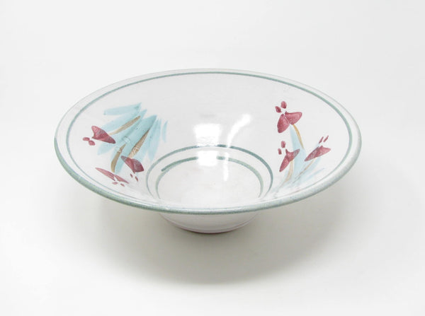 edgebrookhouse Vintage Mayking Creek Pottery Antigo WI Salt Glazed Centerpiece Bowl with Floral Pattern