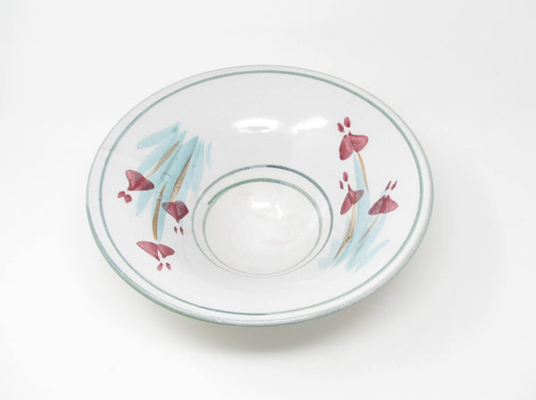 edgebrookhouse Vintage Mayking Creek Pottery Antigo WI Salt Glazed Centerpiece Bowl with Floral Pattern
