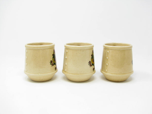 edgebrookhouse Vintage Metlox Poppytrail California Provincial Rooster Mugs - 3 Pieces