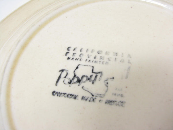 edgebrookhouse Vintage Metlox Poppytrail California Provincial Rooster Salad Plates - Set of 12