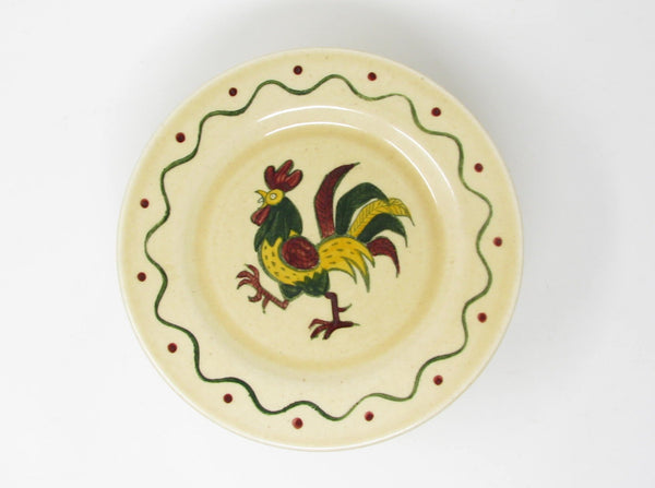 edgebrookhouse Vintage Metlox Poppytrail California Provincial Rooster Salad Plates - Set of 12