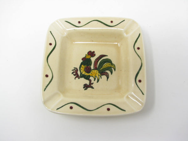 edgebrookhouse Vintage Metlox Poppytrail California Provincial Rooster Small Ashtray
