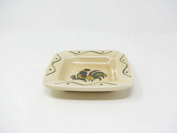 edgebrookhouse Vintage Metlox Poppytrail California Provincial Rooster Small Ashtray