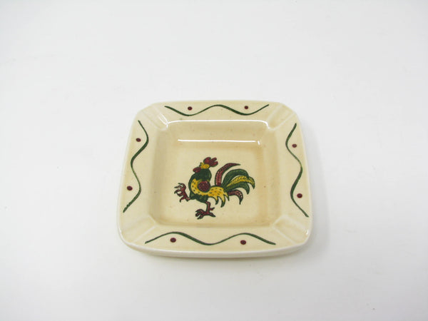 edgebrookhouse Vintage Metlox Poppytrail California Provincial Rooster Small Ashtray