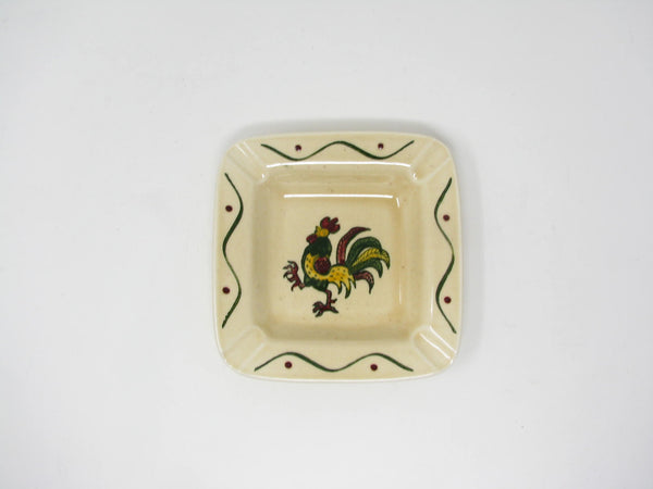 edgebrookhouse Vintage Metlox Poppytrail California Provincial Rooster Small Ashtray
