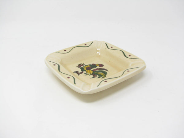edgebrookhouse Vintage Metlox Poppytrail California Provincial Rooster Small Ashtray