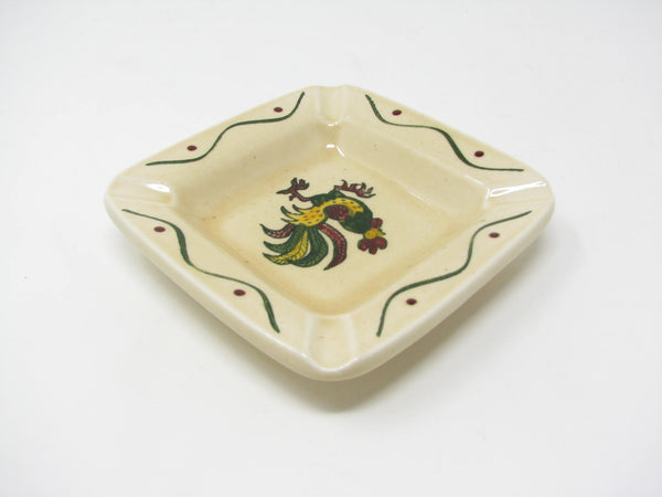edgebrookhouse Vintage Metlox Poppytrail California Provincial Rooster Small Ashtray