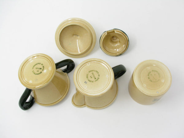 edgebrookhouse Vintage Metlox Poppytrail Homestead Provincial Creamer, Sugar Bowl and Condiment Jar - 3 Pieces