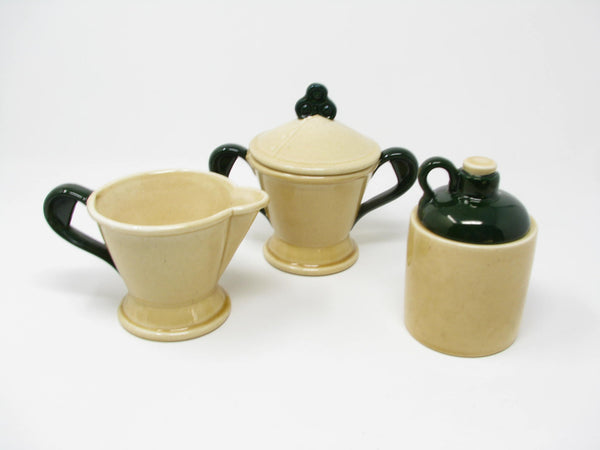 edgebrookhouse Vintage Metlox Poppytrail Homestead Provincial Creamer, Sugar Bowl and Condiment Jar - 3 Pieces