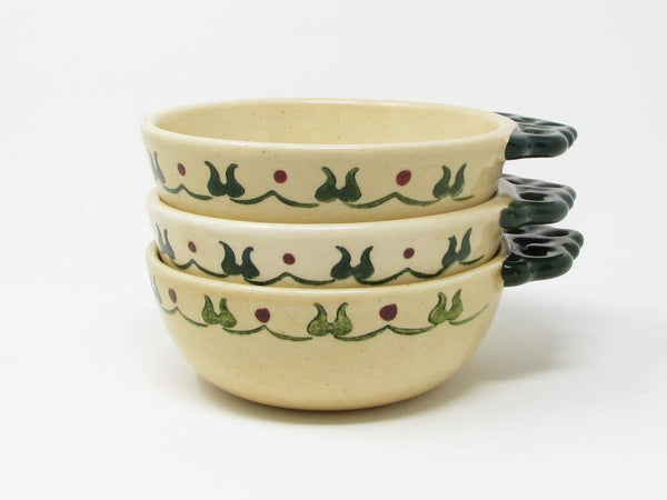 Vintage Metlox Poppytrail Homestead Provincial Handled Bowls - 3 Pieces