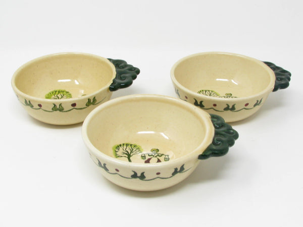 Vintage Metlox Poppytrail Homestead Provincial Handled Bowls - 3 Pieces