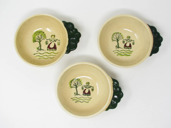 Vintage Metlox Poppytrail Homestead Provincial Handled Bowls - 3 Pieces