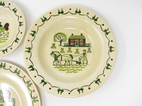 Vintage Metlox Poppytrail Homestead Provincial Plate and Bowls - 3 Pieces