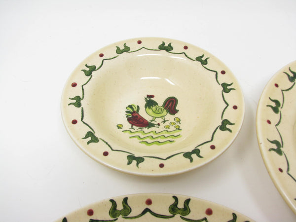 Vintage Metlox Poppytrail Homestead Provincial Plate and Bowls - 3 Pieces