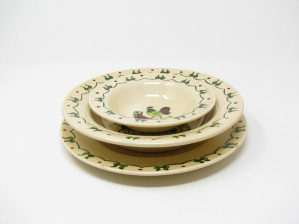 Vintage Metlox Poppytrail Homestead Provincial Plate and Bowls - 3 Pieces