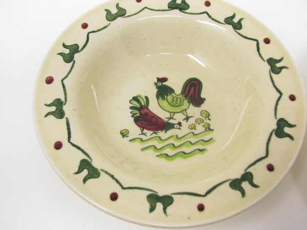 Vintage Metlox Poppytrail Homestead Provincial Plate and Bowls - 3 Pieces