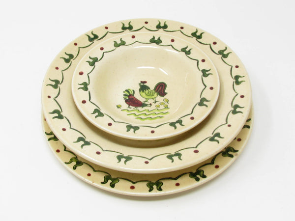 Vintage Metlox Poppytrail Homestead Provincial Plate and Bowls - 3 Pieces