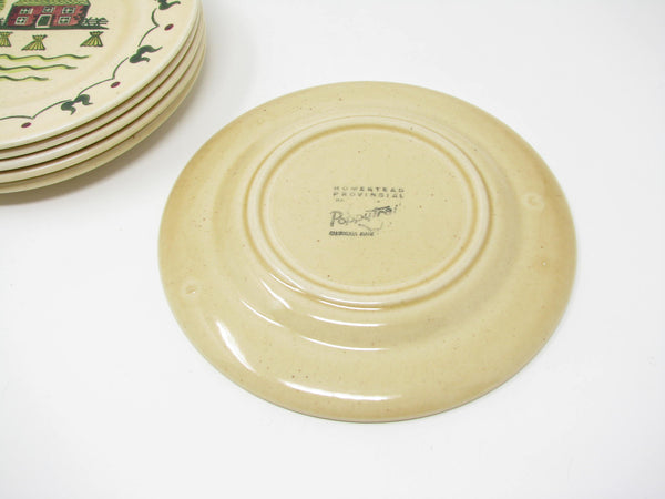 edgebrookhouse Vintage Metlox Poppytrail Homestead Provincial Salad Plates - 6 Pieces