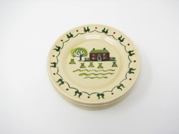 edgebrookhouse Vintage Metlox Poppytrail Homestead Provincial Salad Plates - 6 Pieces