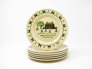 Vintage Metlox Poppytrail Homestead Provincial Salad Plates - 6 Pieces