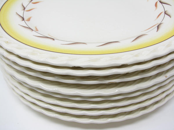 Vintage Metlox Vernon Kilns Arcadia Dinner Plates - 8 Pieces