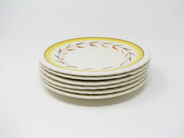 Vintage Metlox Vernon Kilns Arcadia Salad Plates - 6 Pieces