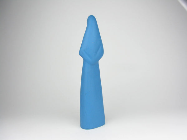 Vintage Mexican Folk Art Sculpture of Figure Holding Plate of Fruit Impressed Mexico Mark