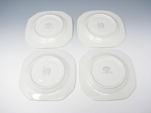 Vintage Mikasa Continental White Footed Cups & Saucers - 8 Pieces