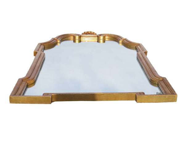edgebrookhouse Vintage Neoclassic Gold Wall Mirror With Shell Crest