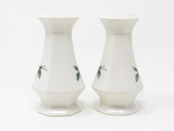 Vintage Nikko Japan Christmastime Ceramic Holiday Salt & Pepper Shakers - 2 Pieces