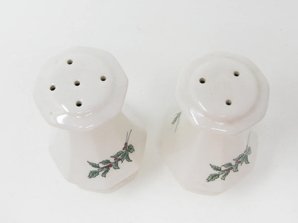 Vintage Nikko Japan Christmastime Ceramic Holiday Salt & Pepper Shakers - 2 Pieces