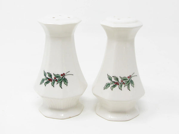 Vintage Nikko Japan Christmastime Ceramic Holiday Salt & Pepper Shakers - 2 Pieces