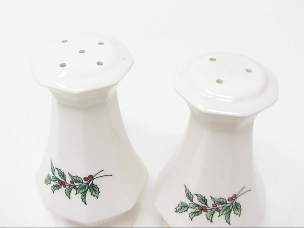 Vintage Nikko Japan Christmastime Ceramic Holiday Salt & Pepper Shakers - 2 Pieces