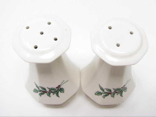 Vintage Nikko Japan Christmastime Ceramic Holiday Salt & Pepper Shakers - 2 Pieces