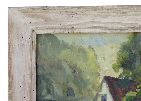 edgebrookhouse - Vintage Original Dorothy Frantz Framed Oil on Canvas of Country Farmstand - Signed