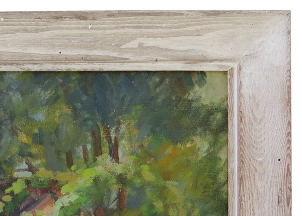 edgebrookhouse - Vintage Original Dorothy Frantz Framed Oil on Canvas of Country Farmstand - Signed