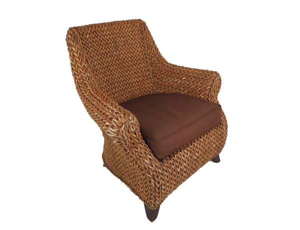 edgebrookhouse - Vintage Over-Sized Woven Rattan / Rope Lounge Chair
