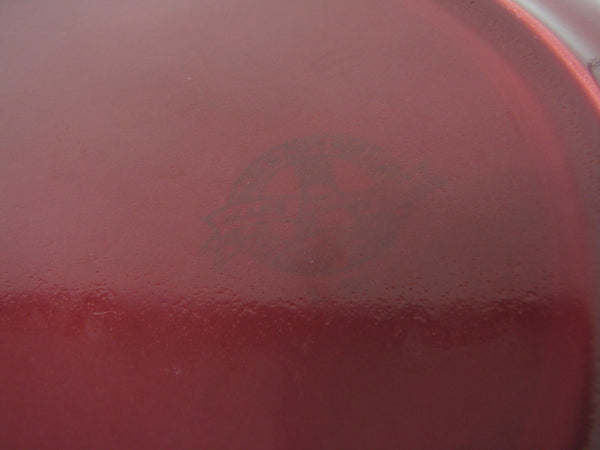 Vintage Paden City Pottery Greenbrier Burgundy Dinner Plates - 7 Pieces